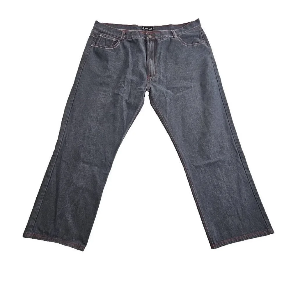 Vintage Red Ape Jeans Men's 46x30 Grey Straight Leg EUC Embroidered‎ Streetwear